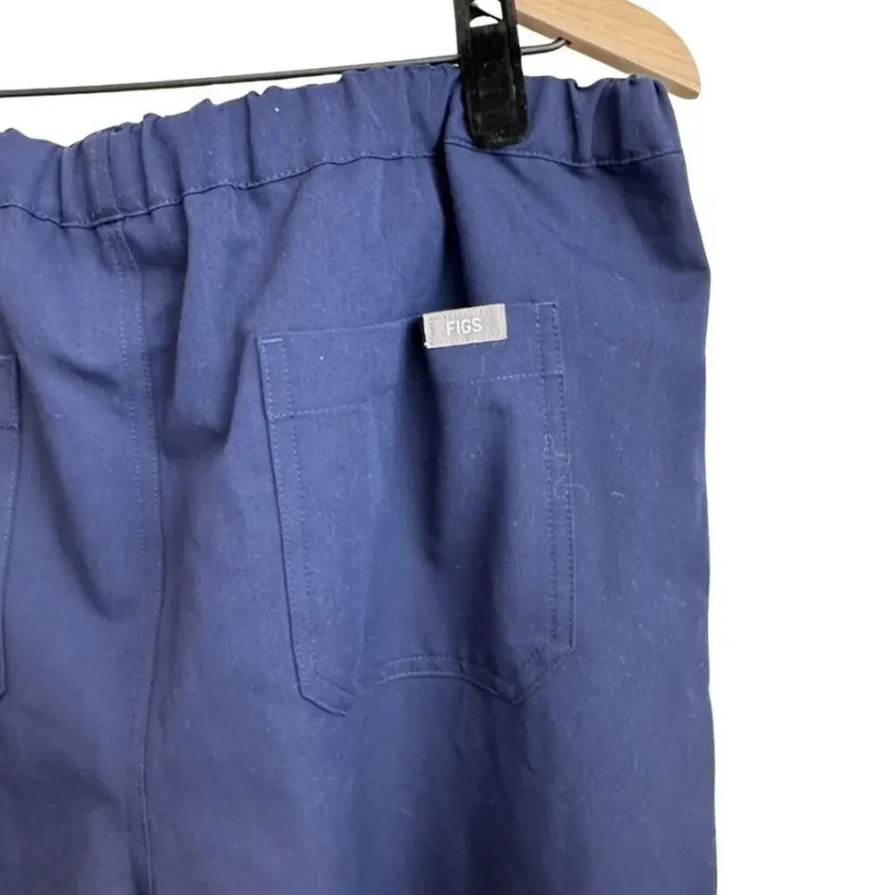 Figs Pisco™ Basic Scrub Pants in Navy Large Short
